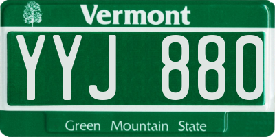 VT license plate YYJ880