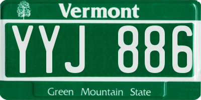 VT license plate YYJ886