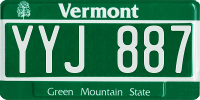 VT license plate YYJ887