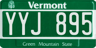 VT license plate YYJ895