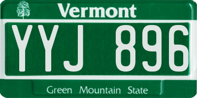 VT license plate YYJ896