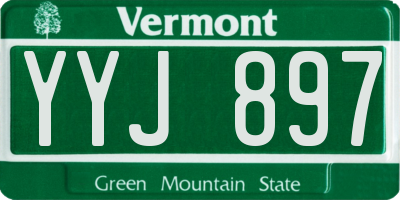 VT license plate YYJ897
