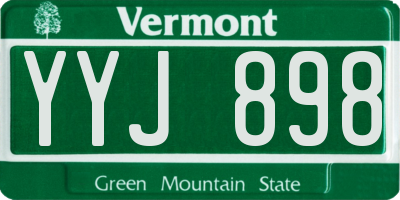 VT license plate YYJ898