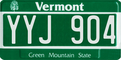VT license plate YYJ904