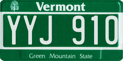 VT license plate YYJ910