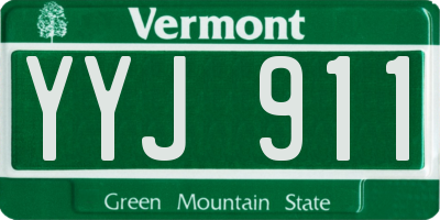 VT license plate YYJ911