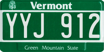 VT license plate YYJ912