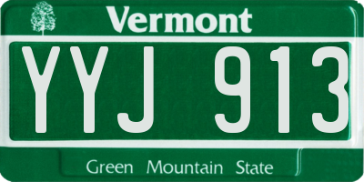 VT license plate YYJ913