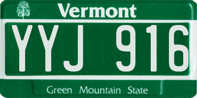 VT license plate YYJ916