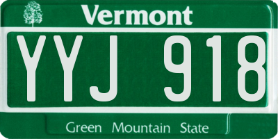 VT license plate YYJ918