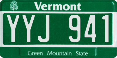VT license plate YYJ941