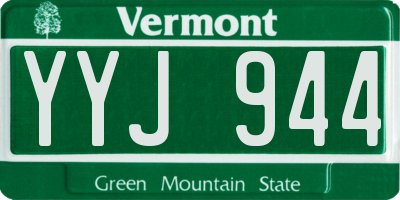 VT license plate YYJ944