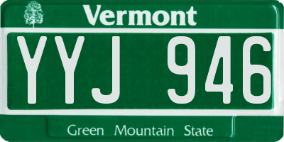 VT license plate YYJ946
