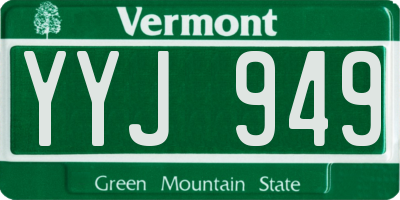 VT license plate YYJ949