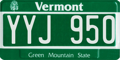 VT license plate YYJ950