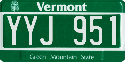 VT license plate YYJ951