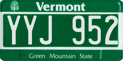 VT license plate YYJ952