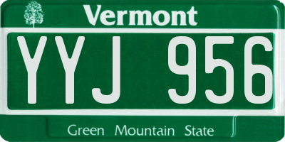 VT license plate YYJ956