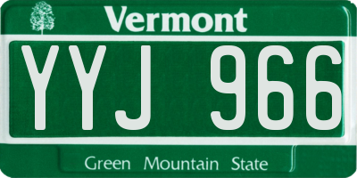 VT license plate YYJ966
