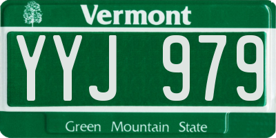 VT license plate YYJ979