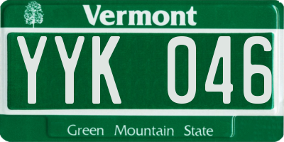 VT license plate YYK046