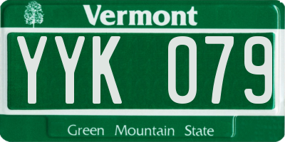 VT license plate YYK079