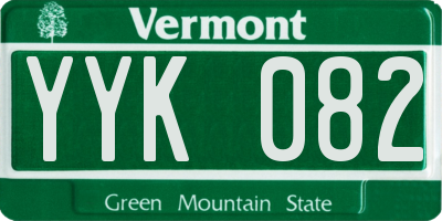 VT license plate YYK082
