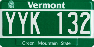 VT license plate YYK132