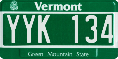 VT license plate YYK134