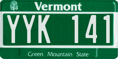 VT license plate YYK141