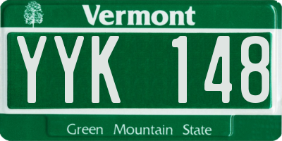 VT license plate YYK148