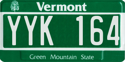 VT license plate YYK164