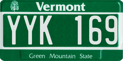 VT license plate YYK169