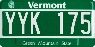 VT license plate YYK175