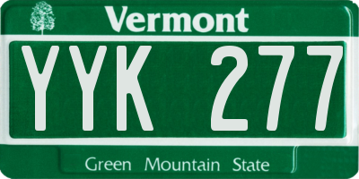 VT license plate YYK277