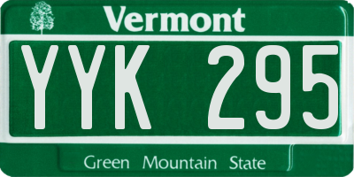 VT license plate YYK295