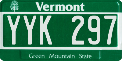 VT license plate YYK297