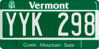 VT license plate YYK298