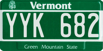 VT license plate YYK682