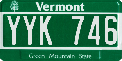 VT license plate YYK746