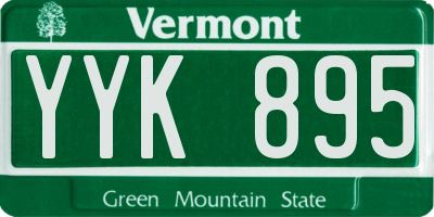 VT license plate YYK895