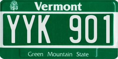 VT license plate YYK901