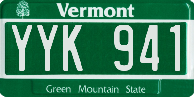 VT license plate YYK941