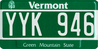 VT license plate YYK946