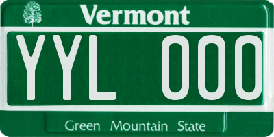 VT license plate YYL000