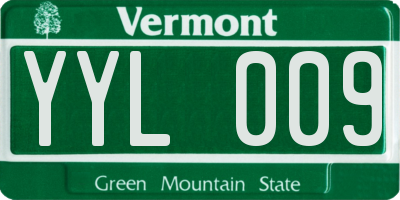 VT license plate YYL009