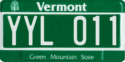 VT license plate YYL011