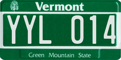 VT license plate YYL014