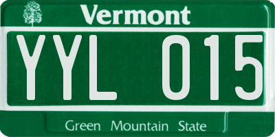 VT license plate YYL015