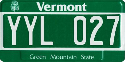 VT license plate YYL027